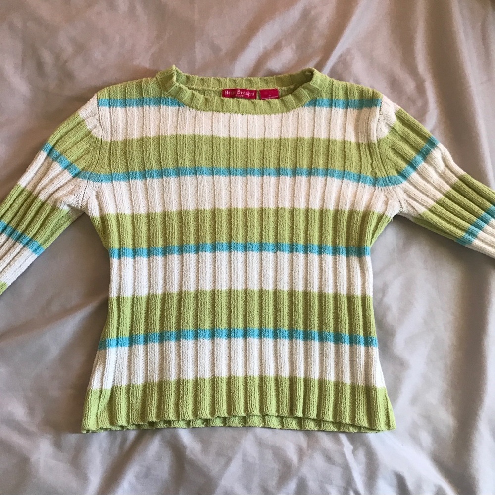cropped striped sweater